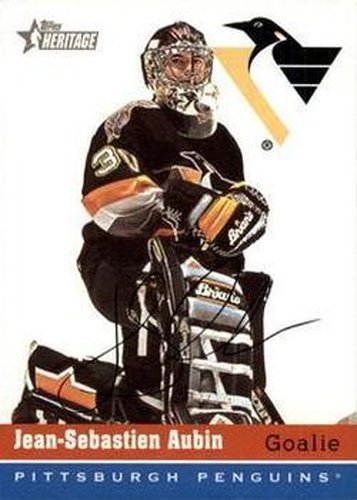 #107 Jean-Sebastien Aubin - Pittsburgh Penguins - 2000-01 Topps Heritage Hockey