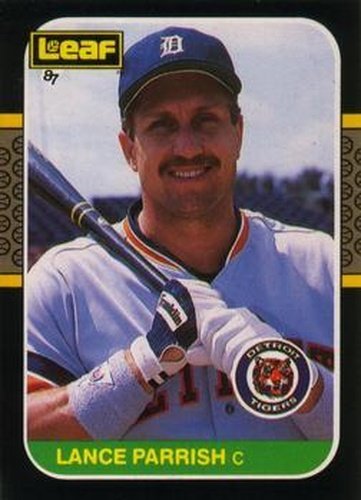 #107 Lance Parrish - Detroit Tigers - 1987 Leaf Baseball