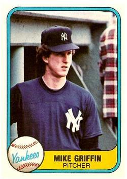 #107 Mike Griffin - New York Yankees - 1981 Fleer Baseball