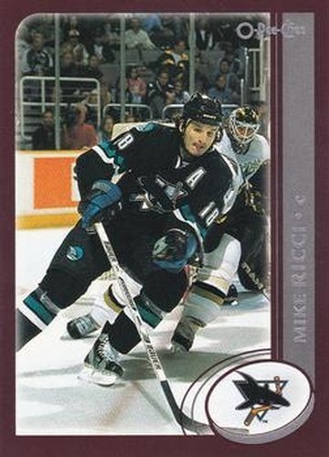 #107 Mike Ricci - San Jose Sharks - 2002-03 O-Pee-Chee Hockey