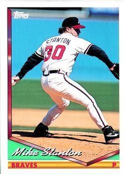 #107 Mike Stanton - Atlanta Braves - 1994 Topps Baseball