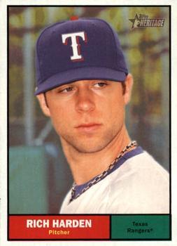 #107 Rich Harden - Texas Rangers - 2010 Topps Heritage Baseball