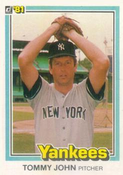 #107 Tommy John - New York Yankees - 1981 Donruss Baseball