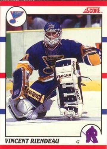 #107 Vincent Riendeau - St. Louis Blues - 1990-91 Score Canadian Hockey