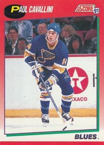 #107 Paul Cavallini - St. Louis Blues - 1991-92 Score Canadian Hockey