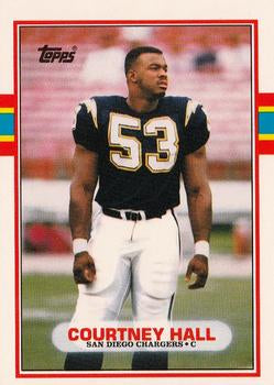 #107T Courtney Hall - San Diego Chargers - 1989 Topps Traded Football