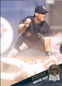 #107 Steve Sax - Chicago White Sox - 1993 Leaf Baseball