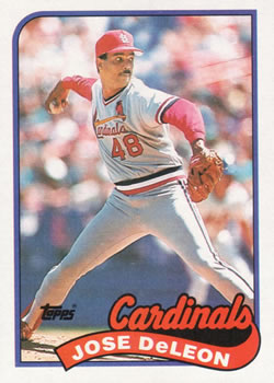 #107 Jose DeLeon - St. Louis Cardinals - 1989 Topps Baseball