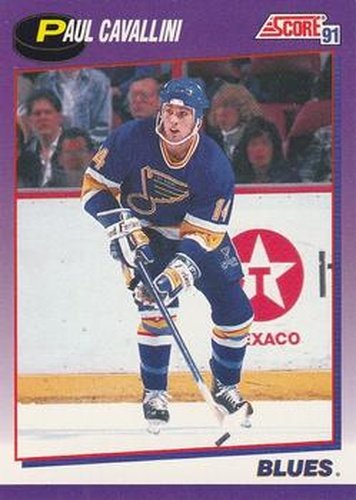 #107 Paul Cavallini - St. Louis Blues - 1991-92 Score American Hockey