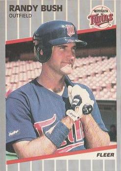 #107 Randy Bush - Minnesota Twins - 1989 Fleer Baseball
