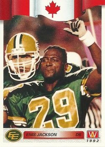 #107 Enis Jackson - Edmonton Eskimos - 1992 All World CFL Football
