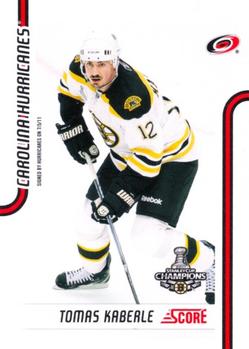 #107 Tomas Kaberle - Carolina Hurricanes - 2011-12 Score Hockey