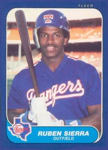 #U-105 Ruben Sierra - Texas Rangers - 1986 Fleer Update Baseball