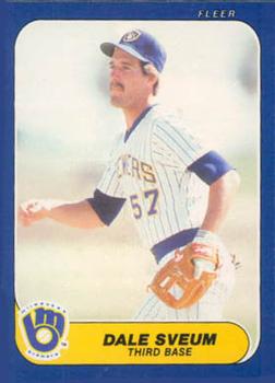 #U-109 Dale Sveum - Milwaukee Brewers - 1986 Fleer Update Baseball