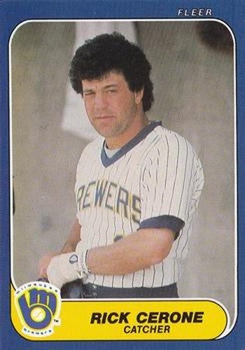 #U-23 Rick Cerone - Milwaukee Brewers - 1986 Fleer Update Baseball