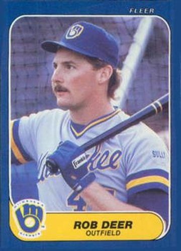 #U-33 Rob Deer - Milwaukee Brewers - 1986 Fleer Update Baseball