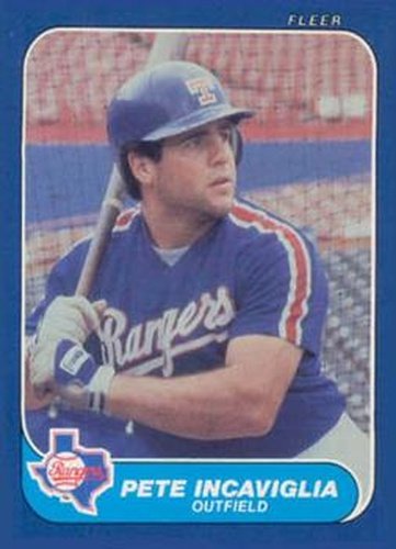 #U-53 Pete Incaviglia - Texas Rangers - 1986 Fleer Update Baseball