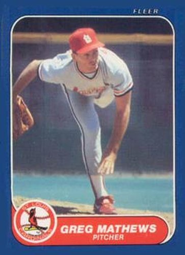 #U-73 Greg Mathews - St. Louis Cardinals - 1986 Fleer Update Baseball