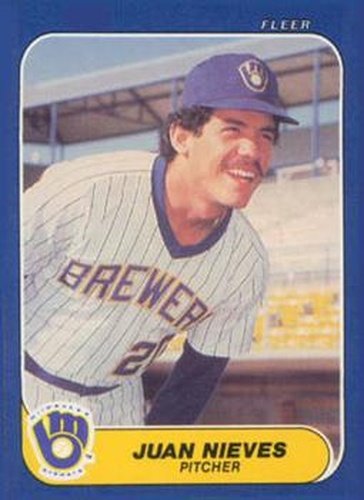 #U-83 Juan Nieves - Milwaukee Brewers - 1986 Fleer Update Baseball