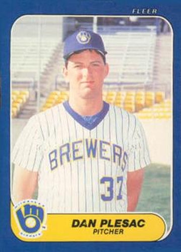 #U-90 Dan Plesac - Milwaukee Brewers - 1986 Fleer Update Baseball