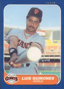 #U-92 Luis Quinones - San Francisco Giants - 1986 Fleer Update Baseball