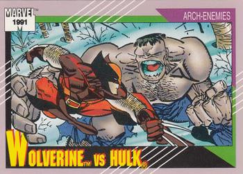 #108 Wolverine vs. Hulk - 1991 Impel Marvel Universe Series II
