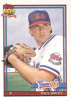 #108T Paul Shuey - USA - 1991 Topps Traded Baseball