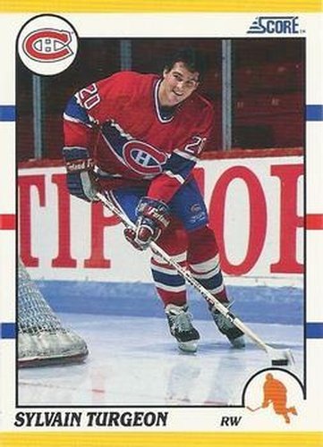 #108T Sylvain Turgeon - Montreal Canadiens - 1990-91 Score Rookie and Traded Hockey