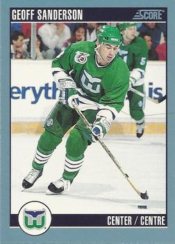 #108 Geoff Sanderson - Hartford Whalers - 1992-93 Score Canadian Hockey