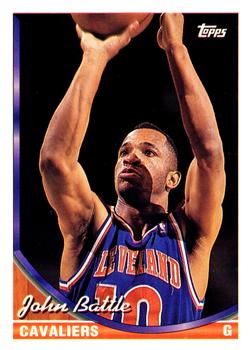 #108 John Battle - Cleveland Cavaliers - 1993-94 Topps Basketball