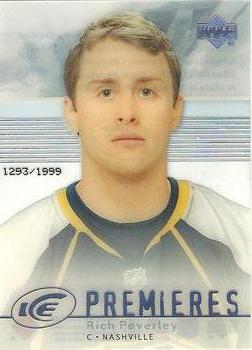 #108 Rich Peverley - Nashville Predators - 2007-08 Upper Deck Ice Hockey