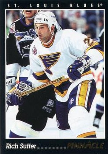 #108 Rich Sutter - St. Louis Blues - 1993-94 Pinnacle Hockey