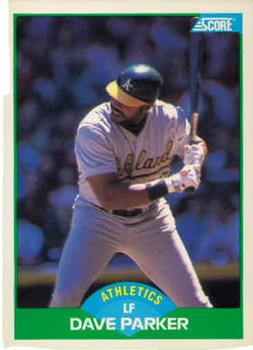 #108 Dave Parker - Oakland Athletics - 1989 Score Baseball