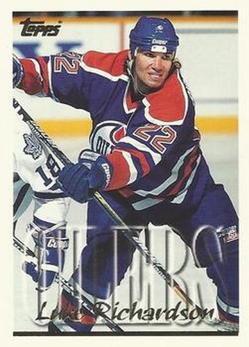 #108 Luke Richardson - Edmonton Oilers - 1995-96 Topps Hockey