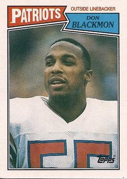 #108 Don Blackmon - New England Patriots - 1987 Topps Football