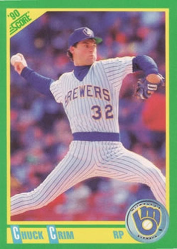 #108 Chuck Crim - Milwaukee Brewers - 1990 Score Baseball