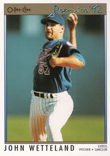 #108 John Wetteland - Montreal Expos - 1992 O-Pee-Chee Premier Baseball