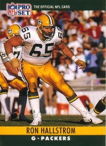 #108 Ron Hallstrom - Green Bay Packers - 1990 Pro Set Football
