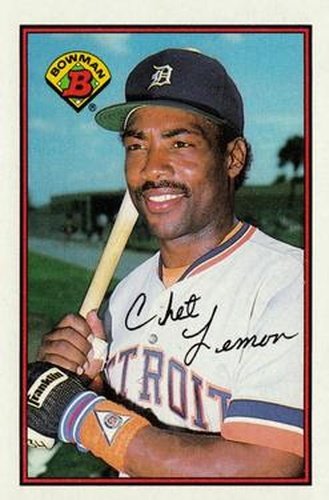 #108 Chet Lemon - Detroit Tigers - 1989 Bowman Baseball
