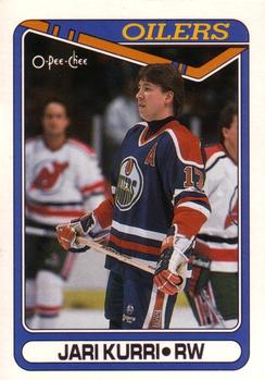 #108 Jari Kurri - Edmonton Oilers - 1990-91 O-Pee-Chee Hockey