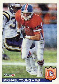 #108 Michael Young - Denver Broncos - 1992 Fleer Football