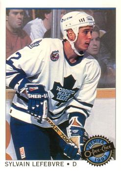 #108 Sylvain Lefebvre - Toronto Maple Leafs - 1992-93 O-Pee-Chee Premier Hockey