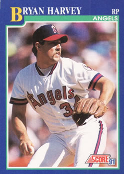 #108 Bryan Harvey - California Angels - 1991 Score Baseball