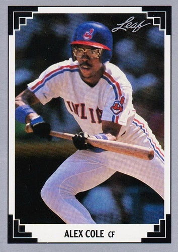 #108 Alex Cole - Cleveland Indians - 1991 Leaf Baseball