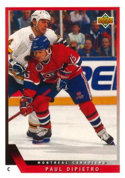 #108 Paul DiPietro - Montreal Canadiens - 1993-94 Upper Deck Hockey