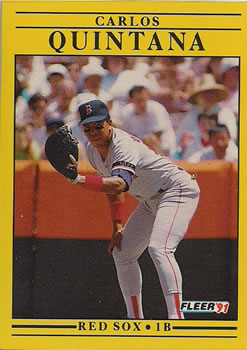 #108 Carlos Quintana - Boston Red Sox - 1991 Fleer Baseball