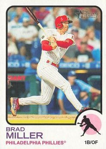 #108 Brad Miller - Philadelphia Phillies - 2022 Topps Heritage Baseball