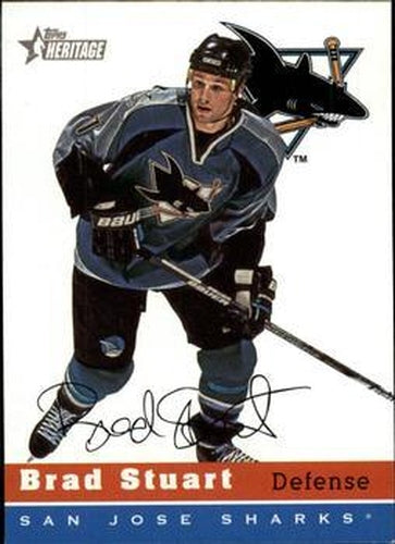 #108 Brad Stuart - San Jose Sharks - 2000-01 Topps Heritage Hockey