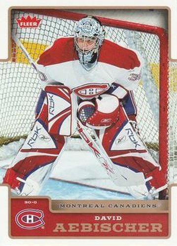 #108 David Aebischer - Montreal Canadiens - 2006-07 Fleer Hockey