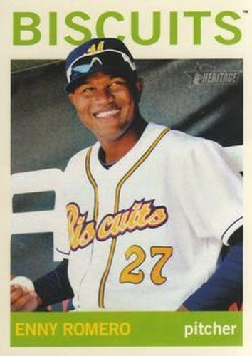 #108 Enny Romero - Montgomery Biscuits - 2013 Topps Heritage Minor League Baseball